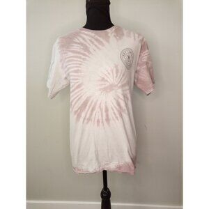 Key Largo Women's Pink and White Tie-Dye Short Sleeve T-Shirt Size Small